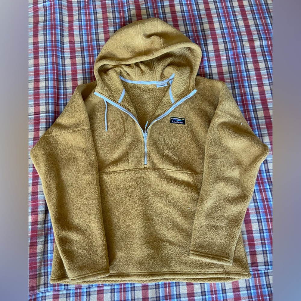 LL Bean Sherpa quarter zip Pullover